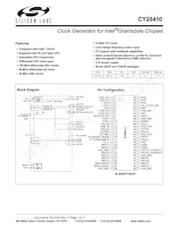 CY28410ZXCT Datasheet Cover