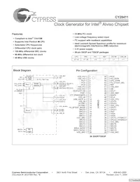 CY28411ZXCT Datasheet Cover