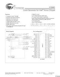 CY28441ZXCT Datasheet Cover
