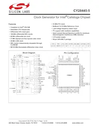 CY28445LFXC-5T Datasheet Cover