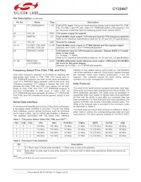 CY28447LFXCT Datasheet Pagina 3