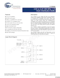 CY29949AXIT Datasheet Cover