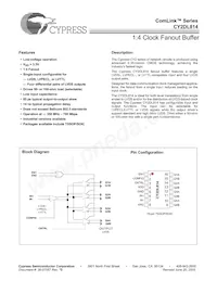 CY2DL814ZXIT Datasheet Cover