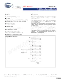 CY2DP818ZXI-2 Datasheet Cover