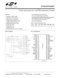 CY505YC64DTT Datasheet Cover