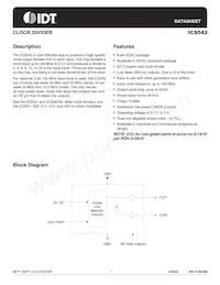 ICS542MT Datasheet Cover