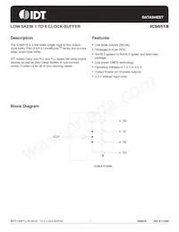 ICS651BMLFT Datasheet Cover