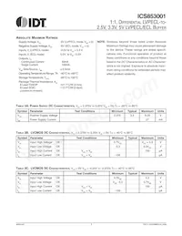 ICS853001AMLFT Datasheet Page 3
