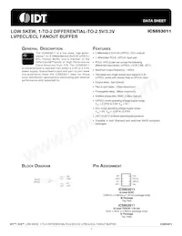 ICS853011BMLFT Datasheet Cover