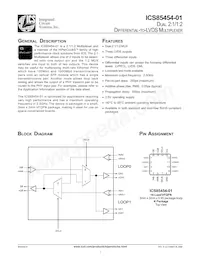 ICS85454AK-01LFT Datasheet Cover