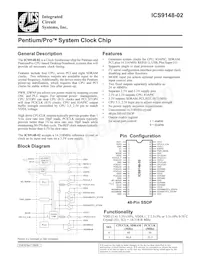 ICS9148F-02 Datenblatt Cover