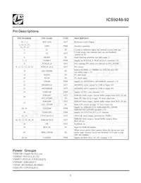 ICS9248AG-92LFT 데이터 시트 페이지 2