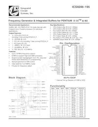 ICS9248BF-195 Datenblatt Cover