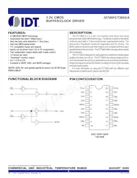 IDT49FCT3805AQ Datenblatt Cover