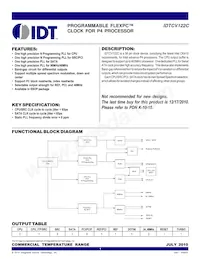 IDTCV122CPVG8 Datasheet Cover