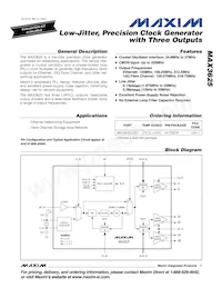 MAX3625CUG+T Datasheet Cover