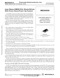 MC88920DW Datenblatt Cover