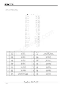NJW1110V-TE1 Datasheet Pagina 2