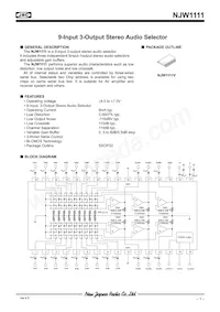 NJW1111V-TE1 Datasheet Copertura