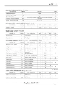NJW1111V-TE1 Datasheet Page 3