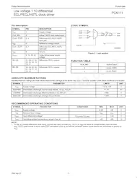 PCK111BD Datasheet Page 3