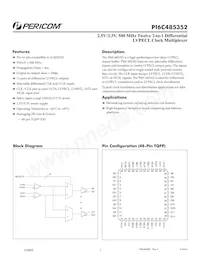 PI6C485352FAE Datasheet Cover