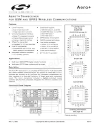 SI4134T-GM 데이터 시트 표지