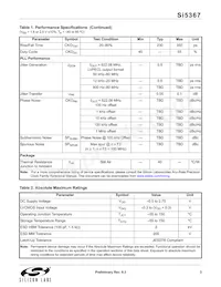 SI5367A-B-GQ Datasheet Page 3