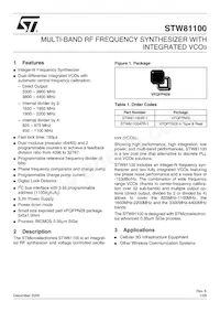 STW81100ATR-1 Datasheet Cover