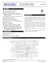 SY87700VSC Datasheet Cover