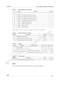 TDA7407TR Datasheet Page 9