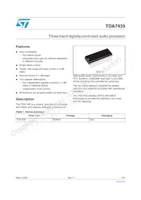 TDA7439 Datasheet Cover