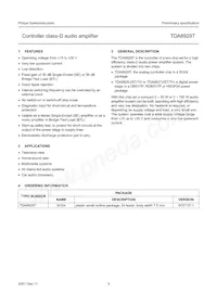 TDA8929T/N1 Datasheet Page 3
