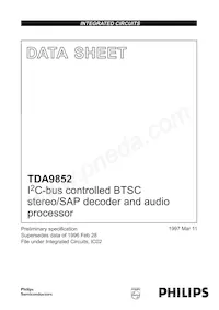 TDA9852H/V2數據表 封面