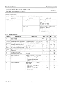 TDA9852H/V2 Datasheet Page 3