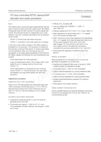 TDA9852H/V2 Datasheet Page 10