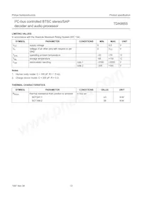 TDA9855/V2 Datasheet Page 13