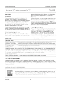 TDA9860/V2 Datasheet Pagina 18