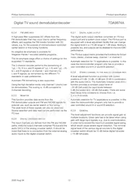TDA9874AH/V2 Datasheet Page 12