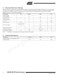 U2861B-MFPY 71 Datasheet Page 4