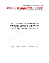 W83194BG-703 Datasheet Cover