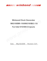 W83195BG-118 Datasheet Cover