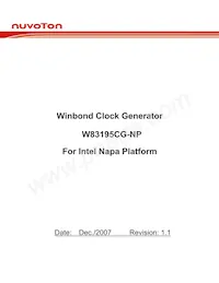 W83195CG-NP Datasheet Cover
