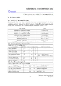 W83195WG-382 Datasheet Page 22