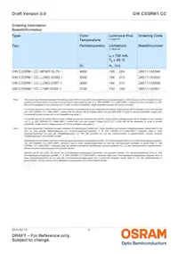 GW CSSRM1.CC-LUMQ-5R8T-1-700-R18 Datasheet Pagina 2