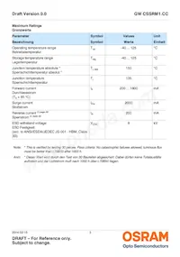 GW CSSRM1.CC-LUMQ-5R8T-1-700-R18 Datasheet Page 3