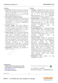 GW DASPA1.UC-HTHU-7D8D-LN-100-R18-LM Datasheet Page 19