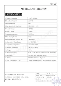 LA001-011A99DN Datasheet Page 4