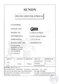 LA002-012A9BDN Datasheet Cover