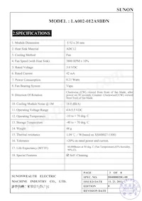 LA002-012A9BDN Datasheet Pagina 4